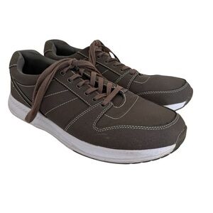 Weatherproof Vintage tan gray taupe fabric men’s sneakers Size 10